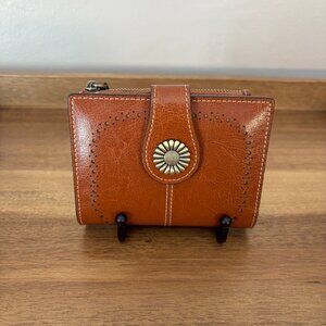 Sendefn Brown Leather Bifold Wallet
